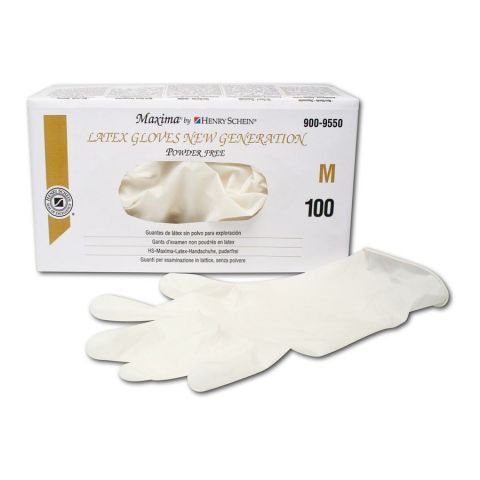 HS Maxima latex handschoenen poedervrij S (100)